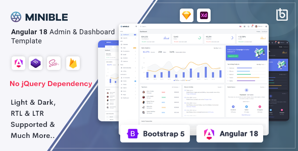 Minible - Angular 18 Admin & Dashboard Template