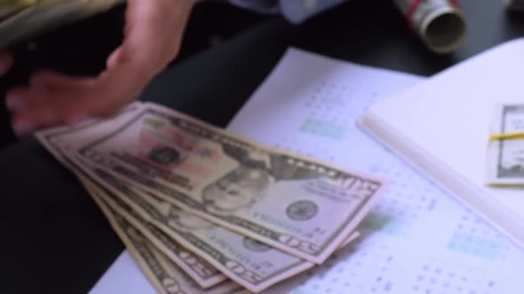 Working Businesswoman Hands at Office Workplace Desk