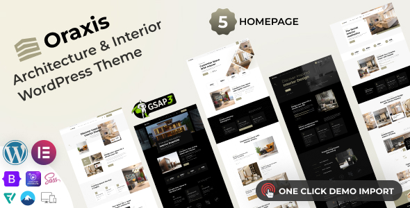 Oraxis – Architecture and Interior Design WordPress Theme – 0 Sold!