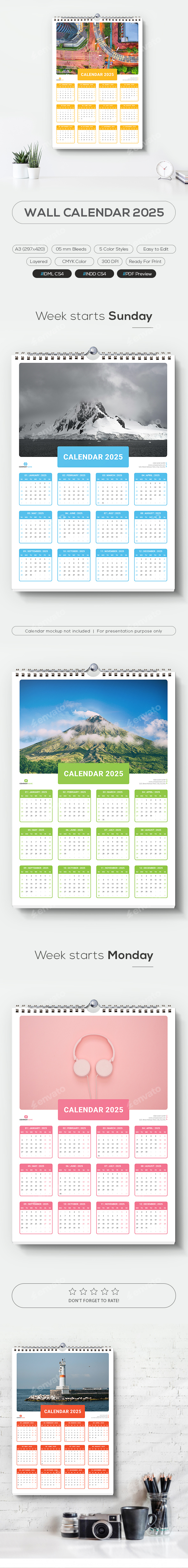 Wall Calendar 2025