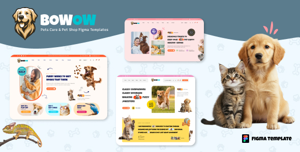 Bowow - Pet Store & Pet Care Figma Template