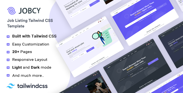 Jobcy - Tailwind CSS Job Listing & Job Board Template