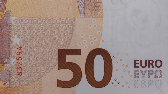 Fragments of Different European Paper Money Change Each Other in Stop Motion