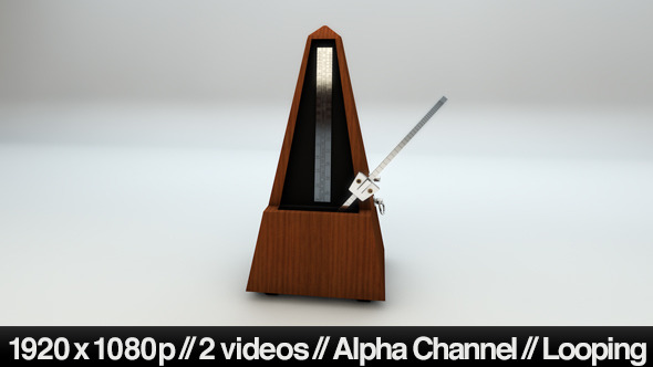 Isolated Metronome Music Timer Looping With Alpha