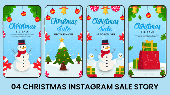 Merry Christmas Sale Instagram Stories Template