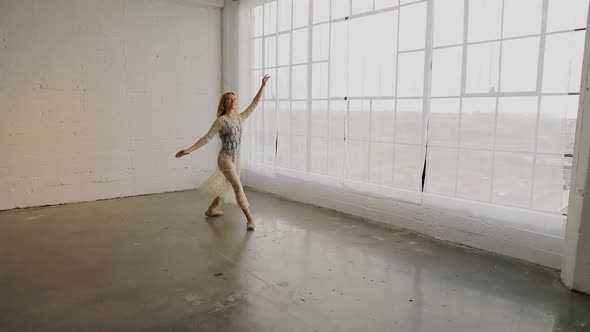 Beautiful Ballerina In Slow Motion