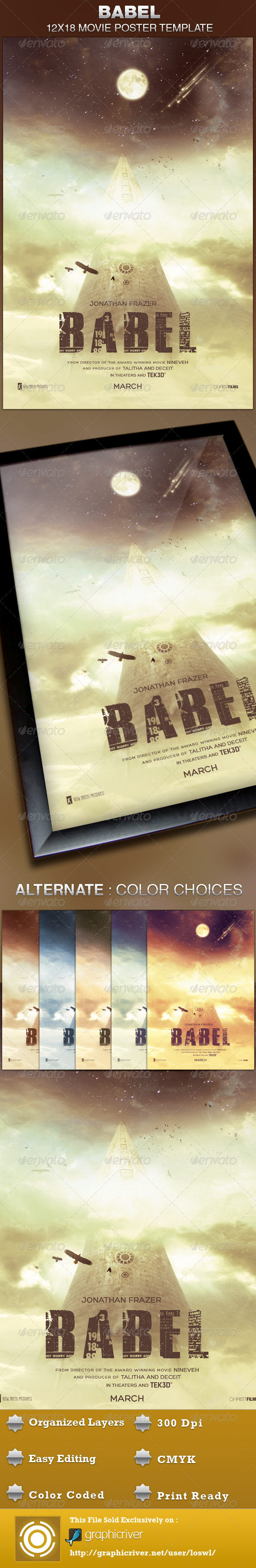 Babel Movie Poster Template