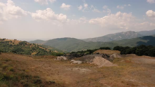 Aerial View Drone Above Greece in Daytime Summer  Quality Footage