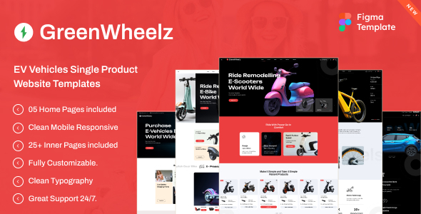 GreenWheelz - Single Product Figma Template