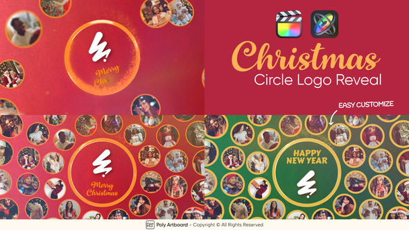 Christmas Circle Logo Reveal For Final Cut Pro X alt