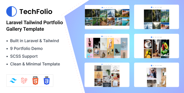 TechFolio - Laravel Tailwind CSS Portfolio Template