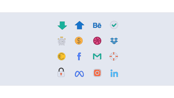 Adds & Social Media Icons vol. 1 alt