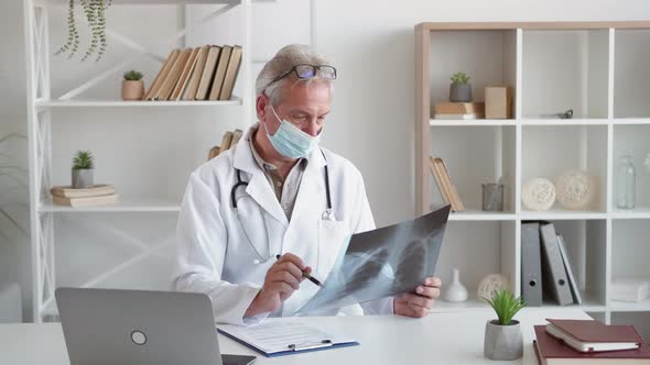 Lung Radiology Doctor Studying Chest Xray Scan