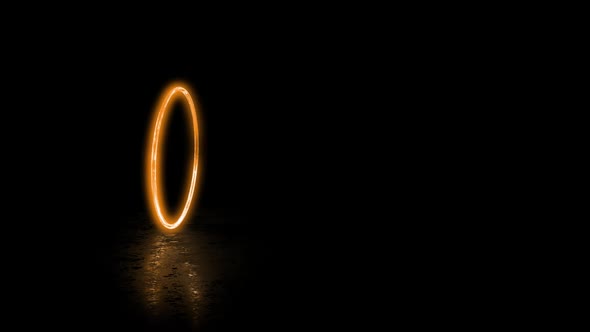 Animation of glowing neon circles alt