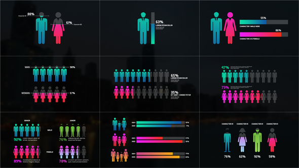People Chart Infographics alt