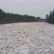 Aerial Dron Shot of the Huge Ice Loads Drift in the River Ogre, Latvia. 4K Video - VideoHive Item for Sale