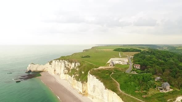 Etretat Cliffs Landscape in France