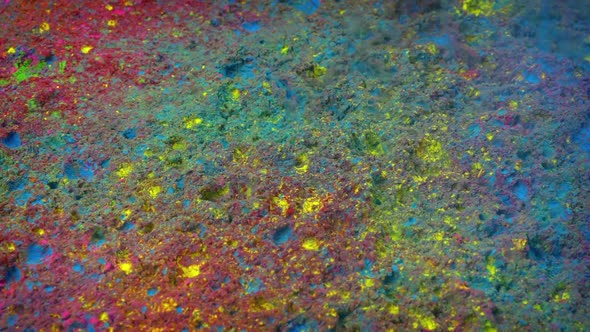 Color Powders Hits The Ground Moving Shot alt