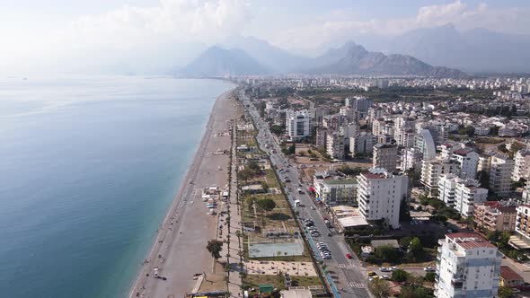 Antalya, Turkey - a Resort Town on the Seashore. Aerial View