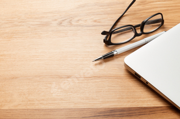 Blank notebook on the table