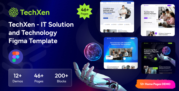 Techxen - IT Solutions & Technology Startup Figma Template