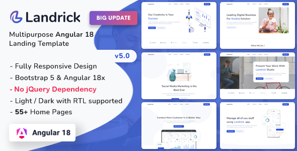 Landrick - Angular 18 Landing Page Template