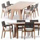 ORTIGIA CHAIR and MONREALE TABLE by flexform - 3DOcean Item for Sale