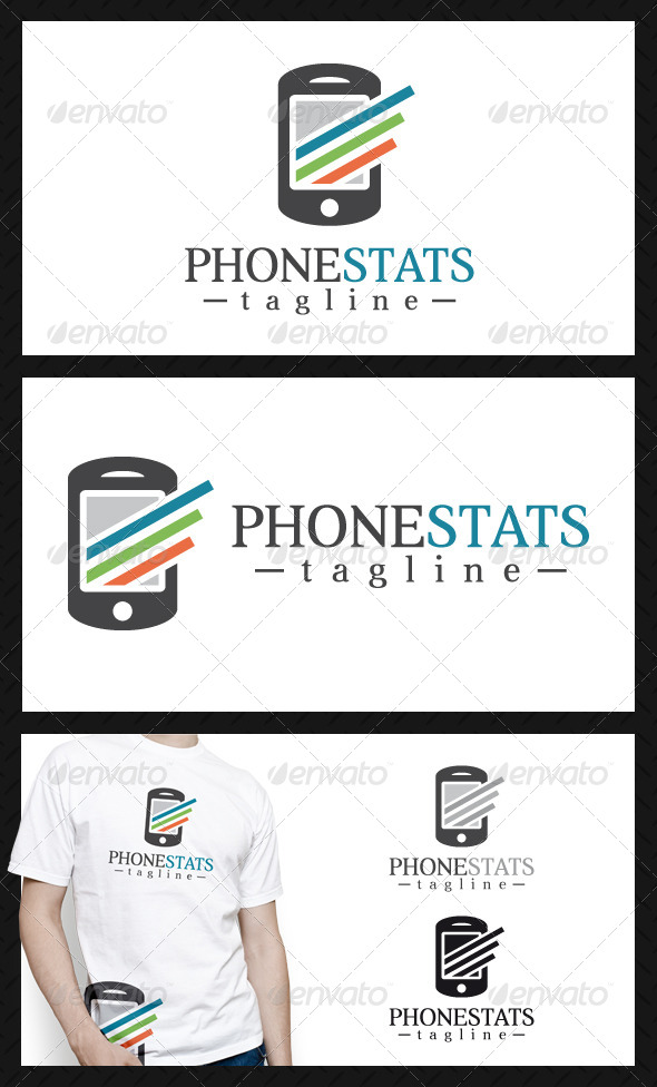 Phone Stats Logo Template
