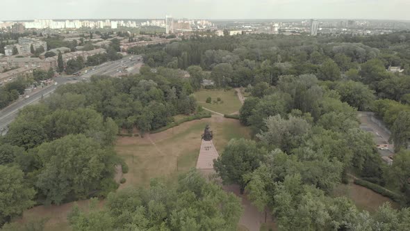 Babi Yar. Aerial - The Place of Mass Murder of Jews During the Second World War. Holocaust. Kyiv