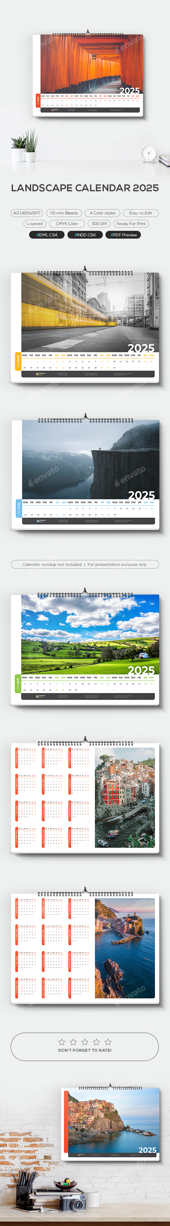 Landscape Calendar 2025