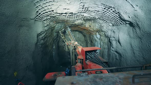 Underground Tunnel is Being Irrigated By an Industrial Bore