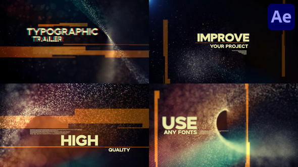 Typographic Trailer for After Effects alt