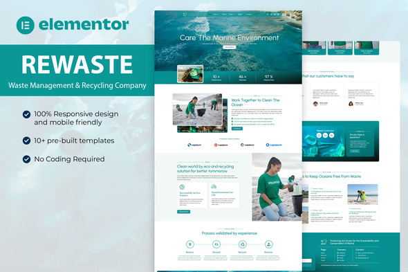 Rewaste - Waste Management & Recycling Elementor Template Kit