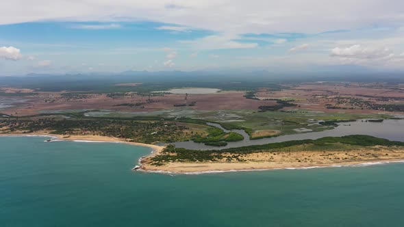 Aerial View of Sri Lanka Coastline