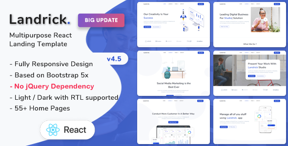 Landrick - React Landing Page Template