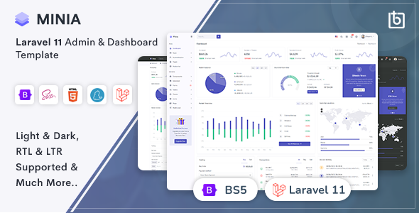 Minia - Laravel 11 Admin & Dashboard Template