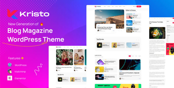 Kristo - Modern Magazine WordPress Theme