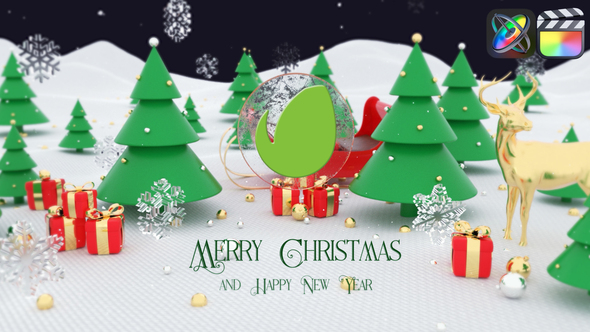 3D Christmas Logo for FCPX alt