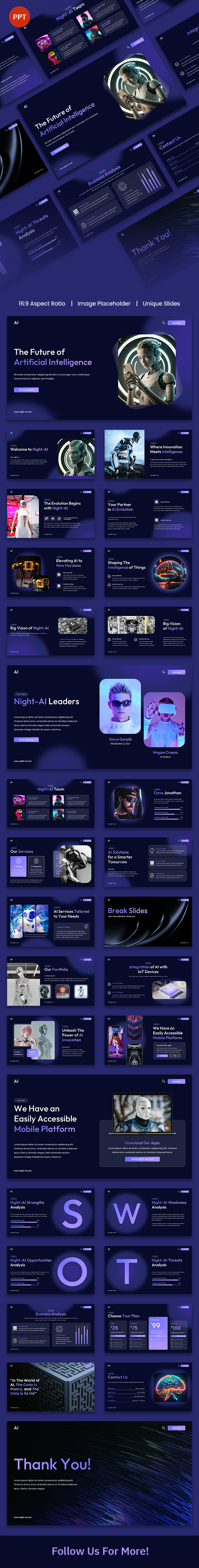 Night-AI - Artificial Intelligence AI Presentation Template