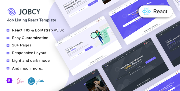 Jobcy - Job Board & Listing React Template