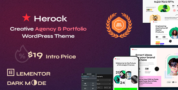 Herock – Agency & Portfolio WordPress Theme – 0 Sold!