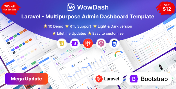 WowDash - Laravel - Admin Dashboard Template Multipurpose