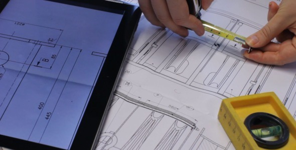 Checking Blueprints on Tablet