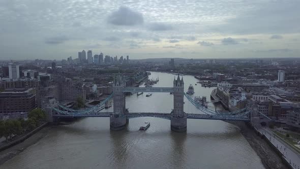 Aerial view of Tower Bridge