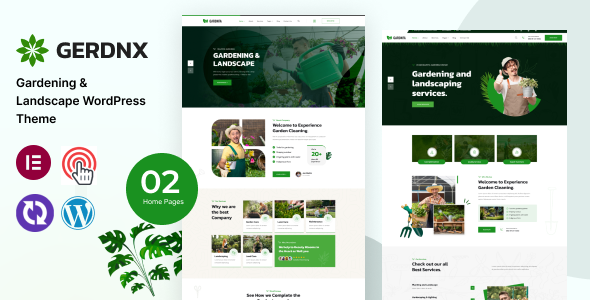 Gerdnx & Gardening And Landscaping WordPress Theme