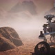 Motor vehicle traveling on the surface of the planet Mars - VideoHive Item for Sale
