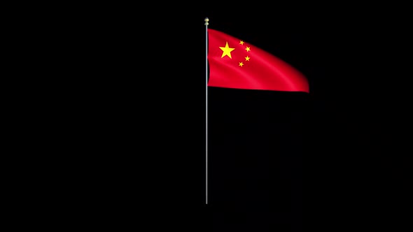 China flag on transparent background