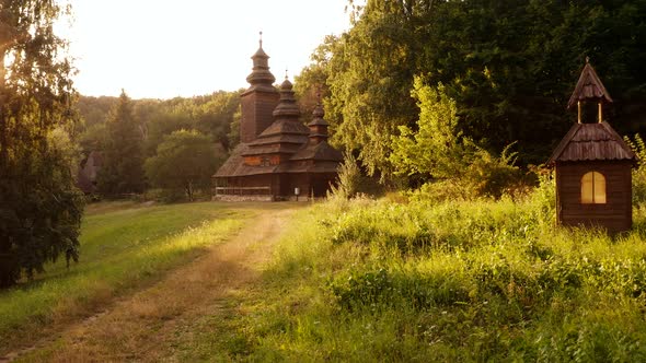 Medieval Church in a Forest