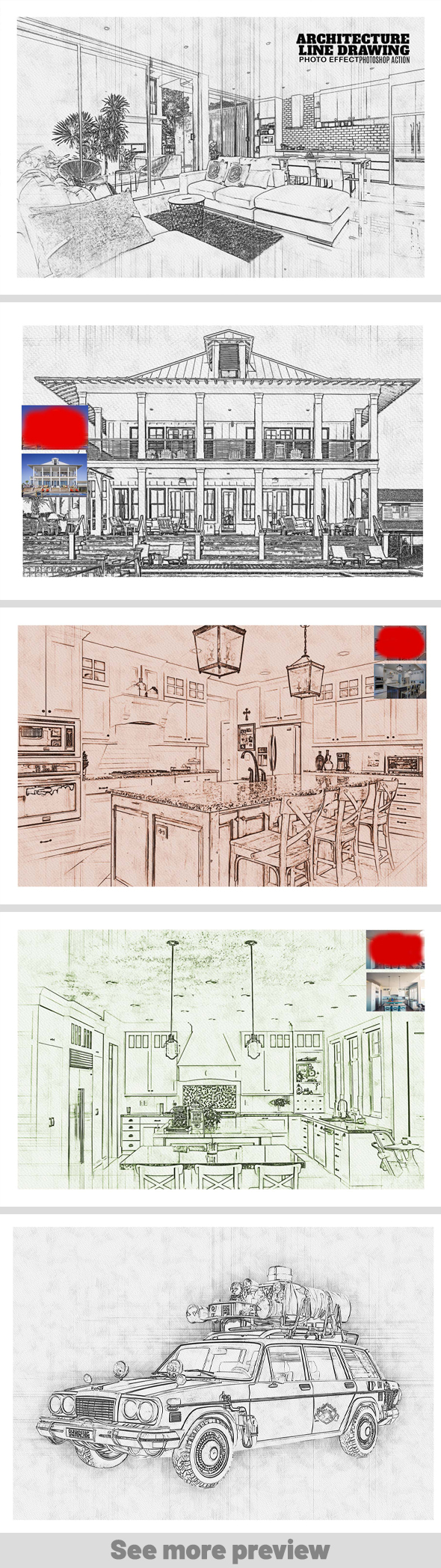 Architecture Line Drawing Photoshop