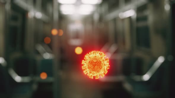 Coronavirus Covid-19 Epidemic in Subway Car alt